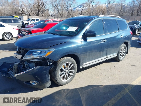 2015 Nissan Pathfinder SL with VIN 5N1AR2MMXFC707838, listed as a IAAI auction lot 41676400 with 110,804 mi miles and . Bid and sale history available at DreamBid. Image 18.
