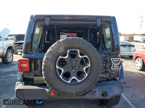 2022 Jeep Wrangler Unlimited Rubicon with VIN 1C4JJXR64NW198894, listed as a Copart auction lot 49899255 with 25,120 mi miles and Salvage title. Bid and sale history available at DreamBid. Image 6.