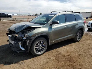 2018 Toyota Highlander Hybrid XLE z VIN 5TDJGRFH9JS039220, wystawiony jako Copart lot #58249915 z przebiegiem 98 371 mil mil oraz Szkoda całkowita • Salvage title. Historia ofert i sprzedaży dostępna na DreamBid. Obrazek 1.