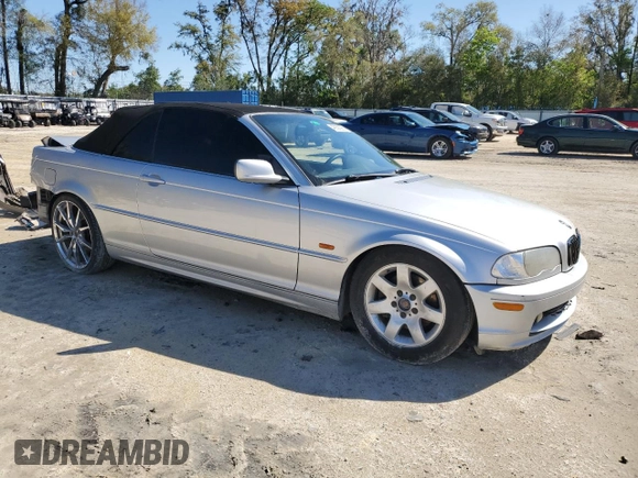2001 BMW 3 Series 325Ci with VIN WBABS33401JY54613, listed as a Copart auction lot 49058085 with 0 mi miles and Non Repairable. Bid and sale history available at carsss.com. Image 4.
