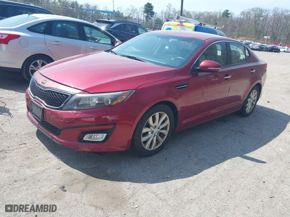 2014 Kia Optima LX with VIN 5XXGM4A77EG326177, listed as a IAAI auction lot 42088542 with 164,237 mi miles. Bid and sale history available at carsss.com. Image 2.