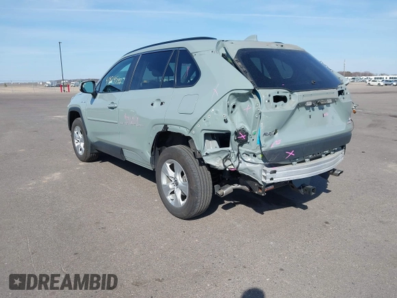 2021 Toyota RAV4 Hybrid XLE with VIN 4T3RWRFVXMU042576, listed as a IAAI auction lot 41904547 with 27,675 mi miles. Bid and sale history available at carsss.com. Image 3.