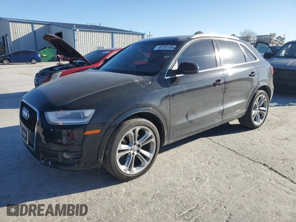 2015 Audi Q3 Premium Plus with VIN WA1EFCFS0FR011769, listed as a Copart auction lot 48183155 with 158,666 mi miles and Salvage title. Bid and sale history available at DreamBid. Image 1.