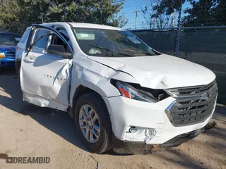 2021 Chevrolet Traverse LS with VIN 1GNERFKW5MJ190403, listed as a IAAI auction lot 41152841 with 63,138 mi miles. Bid and sale history available at carsss.com. Image 1.