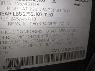 2013 Audi allroad Premium Plus with VIN WA1UFAFL0DA182154, listed as a IAAI auction lot 41517280 with 135,967 mi miles. Bid and sale history available at carsss.com. Image 9.