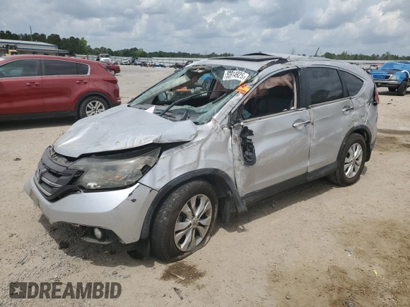 2013 Honda CR-V EX-L z VIN 2HKRM4H73DH636893, wystawiony jako Copart lot #53914925 z przebiegiem Nie podano mil oraz Szkoda całkowita • Salvage title. Historia ofert i sprzedaży dostępna na DreamBid. Obrazek 1.