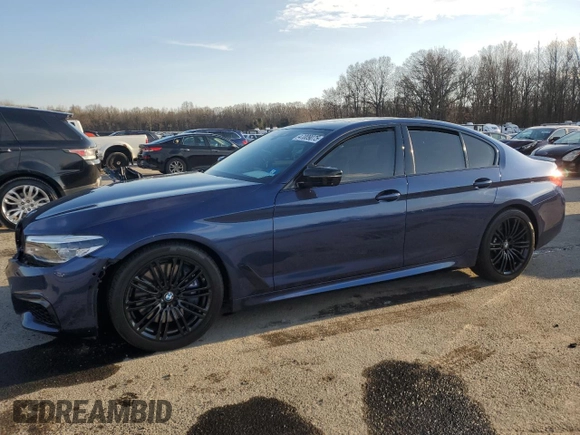 2020 BMW 5 Series M550i xDrive z VIN WBAJS7C06LBN95994, wystawiony jako Copart lot #47009075 z przebiegiem Nie podano mil oraz Szkoda całkowita • Salvage title. Historia ofert i sprzedaży dostępna na DreamBid. Obrazek 1.