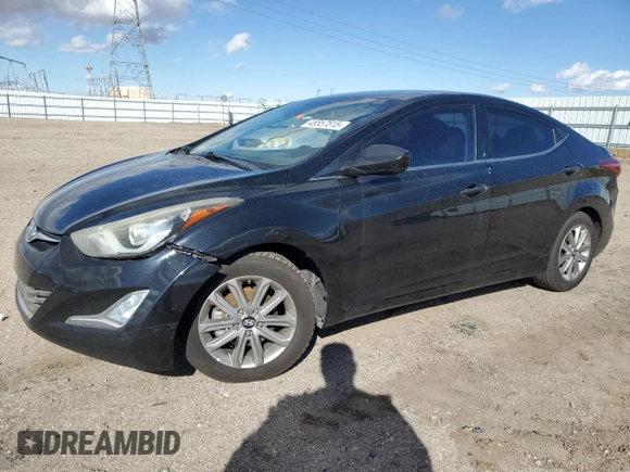 2015 Hyundai Elantra SE with VIN 5NPDH4AEXFH625500, listed as a Copart auction lot 45557515 with 183,311 mi miles and Salvage Title. Bid and sale history available at carsss.com. Image 1.