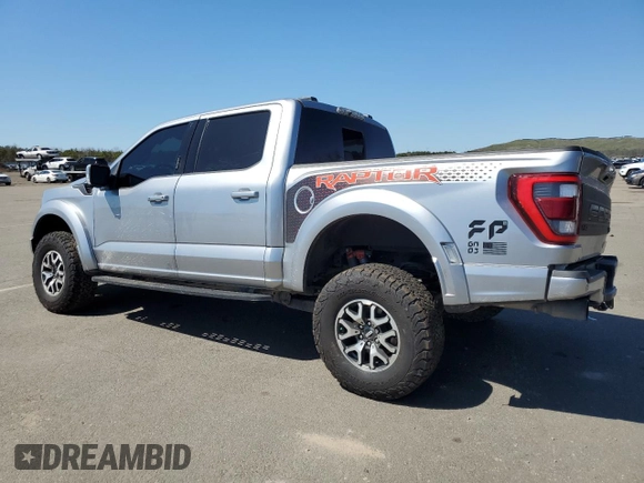 2023 Ford F-150 Raptor with VIN 1FTFW1RG7PFA65014, listed as a Copart auction lot 53156795 with 62,648 mi miles and Salvage Title. Bid and sale history available at DreamBid. Image 2.