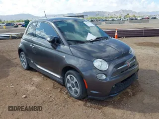 2016 FIAT 500e with VIN 3C3CFFGE8GT155154, listed as a IAAI auction lot 42023799 with 36,551 mi miles. Bid and sale history available at carsss.com. Image 1.