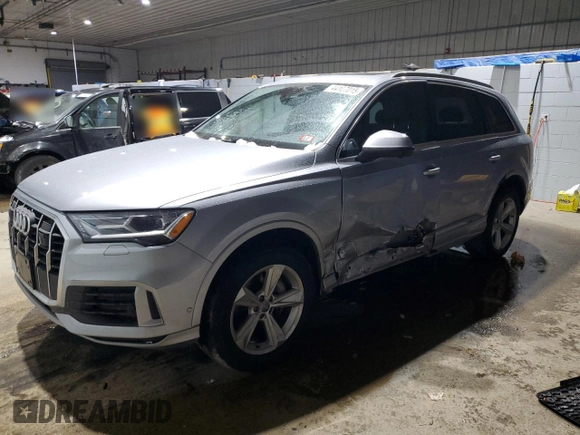 2020 Audi Q7 Premium Plus with VIN WA1LJAF71LD013450, listed as a Copart auction lot 44107015 with 74,335 mi miles and Salvage title. Bid and sale history available at DreamBid. Image 1.