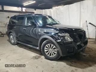 2018 Nissan Armada SV with VIN JN8AY2NC8J9553377, listed as a Copart auction lot 81516004 with 106,757 mi miles and Salvage Title. Bid and sale history available at carsss.com. Image 4.