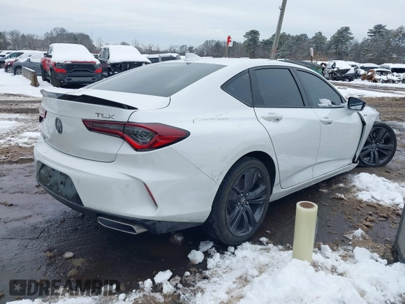 2022 Acura TLX w/A-Spec Package with VIN 19UUB5F55NA003443, listed as a IAAI auction lot 41527838 with 8,134 mi miles and . Bid and sale history available at DreamBid. Image 4.