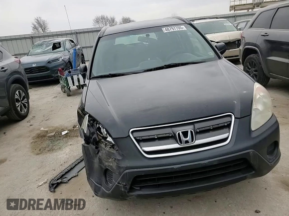 2005 Honda CR-V LX with VIN SHSRD68575U300649, listed as a Copart auction lot 48797705 with 258,830 mi miles and Salvage Title. Bid and sale history available at DreamBid. Image 11.