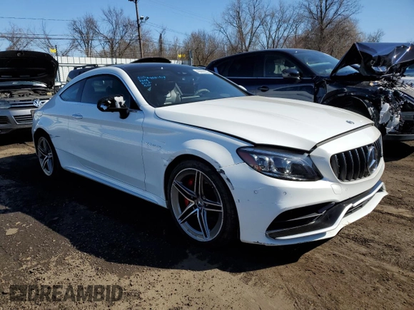 2019 Mercedes-Benz C 63 S AMG with VIN WDDWJ8HB5KF855455, listed as a Copart auction lot 49669255 with 35,982 mi miles and Salvage title. Bid and sale history available at DreamBid. Image 4.