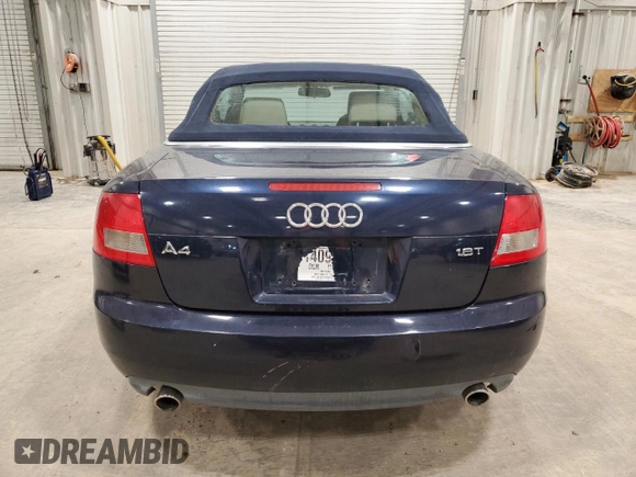 2005 Audi A4 1.8T with VIN WAUAC48H85K005601, listed as a Copart auction lot 53983975 with 114,432 mi miles and Clean Title. Bid and sale history available at carsss.com. Image 6.