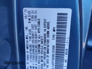 2013 Honda Crosstour EX-L z VIN 5J6TF3H58DL004986, wystawiony jako Copart lot #42740505 z przebiegiem 146 113 mil mil oraz Szkoda całkowita • Salvage title. Historia ofert i sprzedaży dostępna na DreamBid. Obrazek 14.