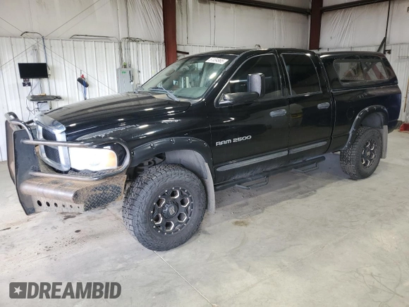 2004 Dodge 2500 SLT z VIN 3D7KU28C24G210761, wystawiony jako Copart lot #57334965 z przebiegiem 186 989 mil mil oraz Czysty tytuł • Clean title. Historia ofert i sprzedaży dostępna na DreamBid. Obrazek 1.