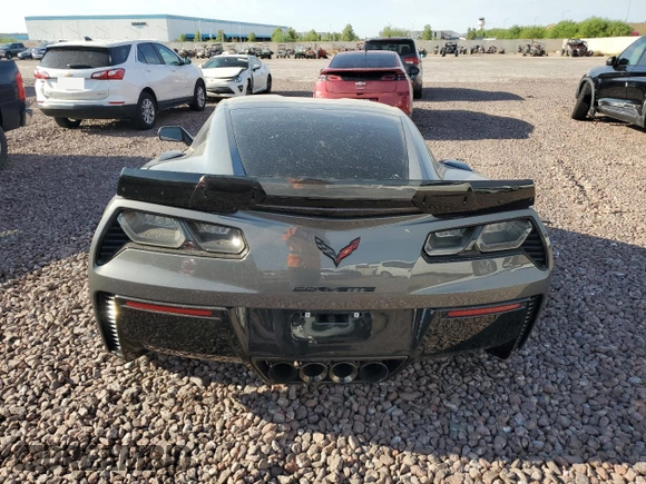 2016 Chevrolet Corvette Z06 3LZ with VIN 1G1YT2D68G5601246, listed as a Copart auction lot 62612494 with 15,172 mi miles and Salvage Title. Bid and sale history available at carsss.com. Image 6.