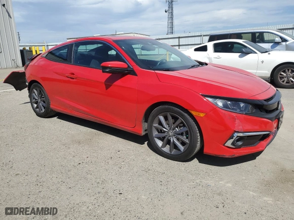 2019 Honda Civic Coupe EX with VIN 2HGFC3B36KH350565, listed as a Copart auction lot 52951425 with 44,358 mi miles and Salvage Title. Bid and sale history available at carsss.com. Image 4.