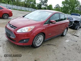 2013 Ford C-Max Energi SEL with VIN 1FADP5CU3DL522348, listed as a Copart auction lot 57094134 with 77,690 mi miles and Salvage Title. Bid and sale history available at carsss.com. Image 1.