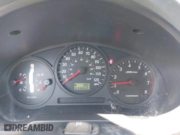 2004 Subaru Impreza TS z VIN JF1GG655X4H807396, wystawiony jako IAAI lot #42194943 z przebiegiem 98 860 mil mil oraz . Historia ofert i sprzedaży dostępna na DreamBid. Obrazek 7.