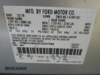 2019 Ford Explorer с VIN 1FM5K8B8XKGA97098, выставлен на аукционе Copart как лот 87421134 с пробегом 155 081 миль миль и Списание • Salvage title. История ставок и продаж доступна на DreamBid. Изображение 13.