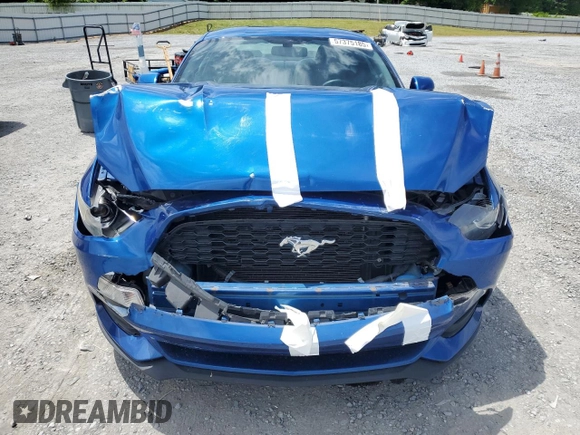 2017 Ford Mustang V6 with VIN 1FA6P8AM2H5301038, listed as a Copart auction lot 57375185 with 61,158 mi miles and Salvage title. Bid and sale history available at DreamBid. Image 5.