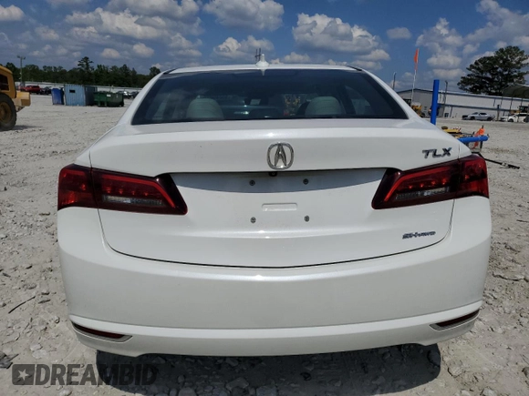 2015 Acura TLX Technology with VIN 19UUB3F59FA001538, listed as a Copart auction lot 55289075 with 90,458 mi miles and Salvage title. Bid and sale history available at DreamBid. Image 6.