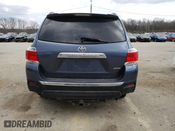 2012 Toyota Highlander Limited with VIN 5TDDK3EH9CS154252, listed as a Copart auction lot 48169895 with 225,493 mi miles and Salvage title. Bid and sale history available at DreamBid. Image 6.