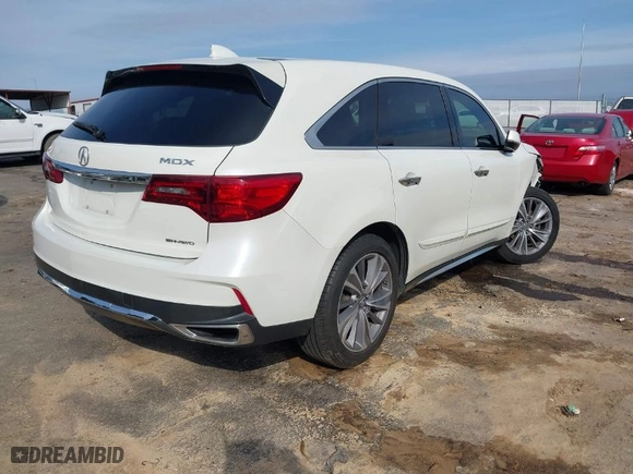 2017 Acura MDX w/Technology Pkg with VIN 5FRYD4H56HB041081, listed as a IAAI auction lot 41673338 with 115,198 mi miles. Bid and sale history available at carsss.com. Image 4.