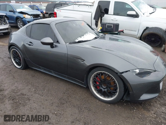 2017 Mazda MX-5 Miata RF Grand Touring with VIN JM1NDAM72H0101026, listed as a IAAI auction lot 41296441 with 79,286 mi miles. Bid and sale history available at carsss.com. Image 1.
