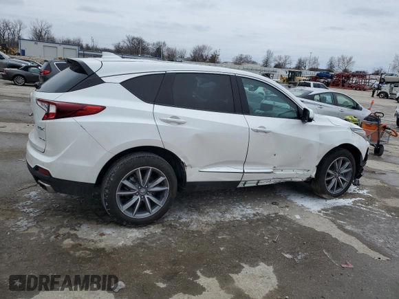 2022 Acura RDX w/Technology Package with VIN 5J8TC2H53NL017284, listed as a Copart auction lot 45630815 with 0 mi miles and Salvage Title. Bid and sale history available at carsss.com. Image 3.