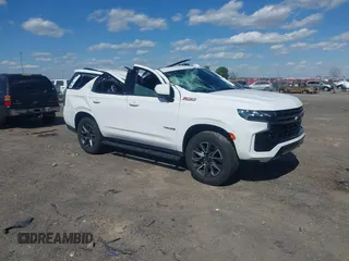 2021 Chevrolet Tahoe Z71 with VIN 1GNSKPKD0MR160223, listed as a IAAI auction lot 42013142 with 43,870 mi miles and . Bid and sale history available at DreamBid. Image 1.