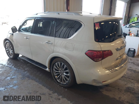 2016 Infiniti QX80 with VIN JN8AZ2NE8G9122383, listed as a IAAI auction lot 41629099 with 170,692 mi miles. Bid and sale history available at carsss.com. Image 3.