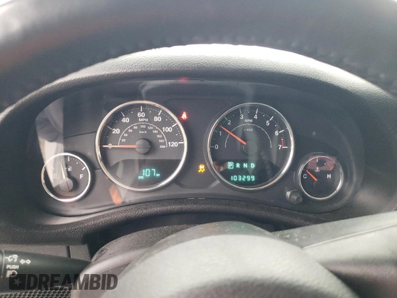 2013 Jeep Wrangler Sahara with VIN 1C4AJWBG8DL691619, listed as a Copart auction lot 56194275 with 103,299 mi miles and Salvage title. Bid and sale history available at DreamBid. Image 9.