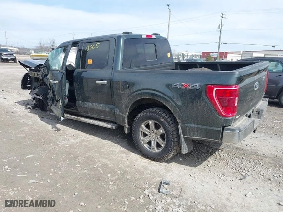 2021 Ford F-150 XL with VIN 1FTFW1E86MKD80565, listed as a IAAI auction lot 41813565 with 1 mi miles. Bid and sale history available at carsss.com. Image 3.