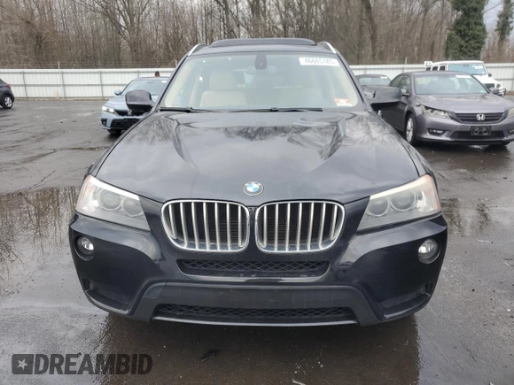 2012 BMW X3 28i with VIN 5UXWX5C50CL720703, listed as a Copart auction lot 46665185 with 143,541 mi miles and Salvage Title. Bid and sale history available at DreamBid. Image 5.