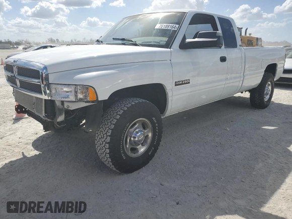 2001 Dodge Ram 2500 with VIN 1B7KC23621J600817, listed as a Copart auction lot 76189164 with 0 mi miles and Salvage Title. Bid and sale history available at carsss.com. Image 1.