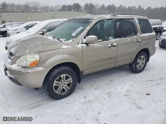 2003 Honda Pilot EX with VIN 2HKYF18663H617586, listed as a Copart auction lot 44119245 with 223,037 mi miles and Salvage Title. Bid and sale history available at carsss.com. Image 1.