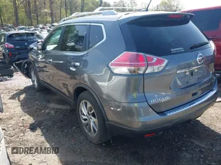 2015 Nissan Rogue SL with VIN 5N1AT2MT1FC766074, listed as a IAAI auction lot 41908829 with 52,537 mi miles. Bid and sale history available at carsss.com. Image 3.