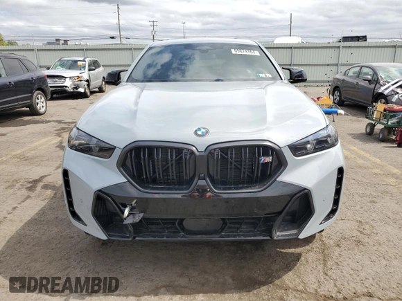 2025 BMW X6 M60i with VIN 5UX43EX06S9W68023, listed as a Copart auction lot 69874764 with 3,789 mi miles and Salvage Title. Bid and sale history available at carsss.com. Image 5.