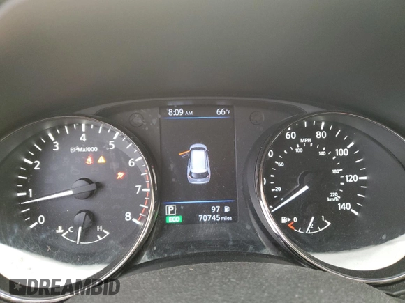2018 Nissan Rogue S with VIN KNMAT2MT1JP567631, listed as a Copart auction lot 53041915 with 70,745 mi miles and Salvage Title. Bid and sale history available at carsss.com. Image 9.
