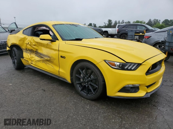2016 Ford Mustang GT with VIN 1FA6P8CF9G5214847, listed as a Copart auction lot 61108705 with 54,137 mi miles and Salvage title. Bid and sale history available at DreamBid. Image 4.