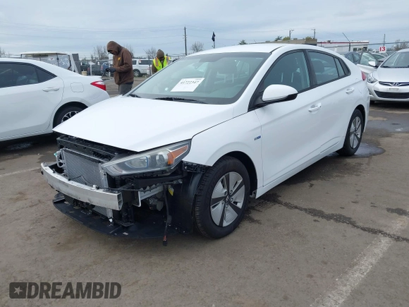 2019 Hyundai Ioniq Blue with VIN KMHC65LC9KU122779, listed as a IAAI auction lot 41722347 with 75,644 mi miles and . Bid and sale history available at DreamBid. Image 2.