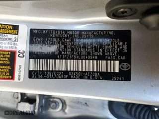 2020 Toyota Avalon XSE with VIN 4T1FZ1FBXLU040948, listed as a Copart auction lot 43630905 with 55,519 mi miles and Salvage Title. Bid and sale history available at carsss.com. Image 12.