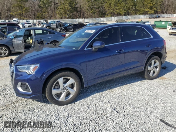 2022 Audi Q3 Premium Plus with VIN WA1BUCF36N1127685, listed as a Copart auction lot 42190355 with 45,862 mi miles and Salvage title. Bid and sale history available at DreamBid. Image 1.