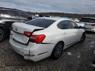 2015 Kia Cadenza Premium with VIN KNALN4D77F5168594, listed as a Copart auction lot 80890504 with 115,693 mi miles and Salvage Title. Bid and sale history available at carsss.com. Image 3.