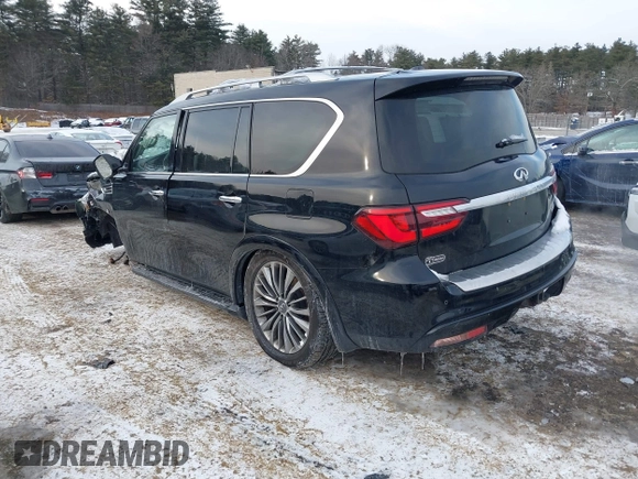 2018 Infiniti QX80 with VIN JN8AZ2NE6J9195243, listed as a IAAI auction lot 41348355 with 119,402 mi miles and . Bid and sale history available at DreamBid. Image 3.