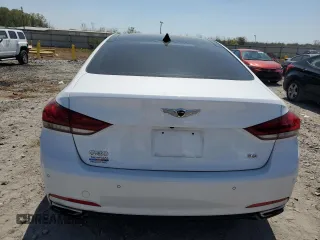 2017 Genesis G80 3.8L z VIN KMHGN4JE6HU174446, wystawiony jako Copart lot #50921035 z przebiegiem 76 051 mil mil oraz Szkody całkowita. Historia ofert i sprzedaży dostępna na DreamBid. Obrazek 6.